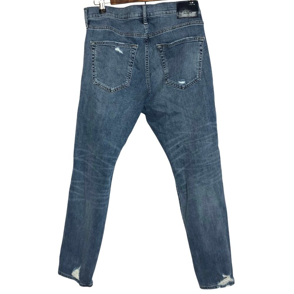 Abercrombie & Fitch Mens Distressed Skinny Tapered Jeans 31 x 30 Medium Wash - Picture 2 of 14